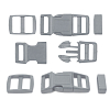 A03001037-15 Фастекс, рамка и рамка-регулятор 15мм, пластик, упак(2 комплекта) Hobby&Pro серый