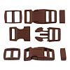 A03001037-15 Фастекс, рамка и рамка-регулятор 15мм, пластик, упак(2 комплекта) Hobby&Pro коричневый