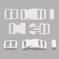 A03001037-15 Фастекс, рамка и рамка-регулятор 15мм, пластик, упак(2 комплекта) Hobby&Pro (белый)