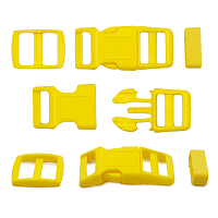 A03001037-15 Фастекс, рамка и рамка-регулятор 15мм, пластик, упак(2 комплекта) Hobby&Pro (желтый)