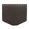 Крышечка для сумки Абстракция Штрихи, 19,4см*16,5см, дизайн №2036, 100% кожа темно-коричневый