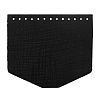 Крышечка для сумки Абстракция Штрихи, 19,4см*16,5см, дизайн №2036, 100% кожа черный