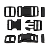 A03001037-K-20 Фастекс, рамка и рамка-регулятор 20мм, пластик, упак(2 комплекта) Hobby&Pro черный