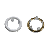 1806/09 Кнопка трикотажная (кольцо) 9мм (A, D) цв.металл, белый