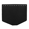 Крышечка для сумки Ромбик маленький, 19,4см*16,5см, дизайн №2031, 100% кожа черный