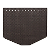 Крышечка для сумки Подкова, 19,4см*16,5см, дизайн №2030, 100% кожа темно-коричневый