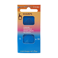 01864 Иглы ручные для шитья Sharps № 11, 16шт, PONY