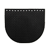 Крышечка для сумки Подкова, 20,4см*17,2см, дизайн №2010, 100% кожа черный