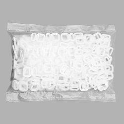 01-7150 Пряжка-застежка для белья 7мм пластик, белый BIG