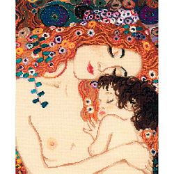 Наборы для вышивания крестом 916 Набор для вышивания Риолис 'Материнская любовь' по мотивам картины Г. Климта', 30*35 см