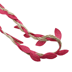 2AR206 Декоративная веревка с листиками, 3м.