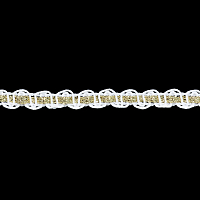 С922 Тесьма вязаная отделочная, 10 мм*10 м (белый/золото)