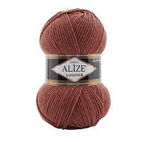 Пряжа ALIZE 'Lanagold' 100гр., 240м (49% шерсть, 51% акрил) (565 коричнево-красный)
