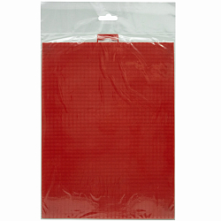 К-051 Канва пластиковая (красная) 21*28 см