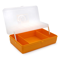 ТИП-4 Коробка двухъярусная с микролифтом, 235*150*65 мм (желтый)