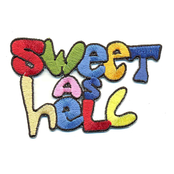 AD1182 Термоаппликация Sweet as hell (сладкий как ад), 5*9 см, Hobby&Pro