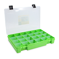 ТИП-7 Коробка, 6 съёмных перегородок, 24 ячейки, 274*188*45 мм (салатовый)
