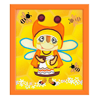 РТ-0055 Частичная вышивка Риолис 'Бабушка Пчела' 15*18см