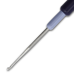 175319 Крючок для тонкой пряжи с пластиковой ручкой и колпачком, сталь, 1,5 мм, Prym