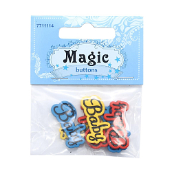 Декоративный элемент 'Baby-1' пластик, 6шт/упак, Magic Buttons