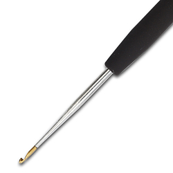 175622 Крючок IMRA Record для тонкой пряжи, мягкая ручка, сталь, 1,25 мм, Prym