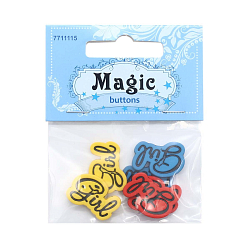 Декоративный элемент 'Girl' пластик, 6шт/упак, Magic Buttons