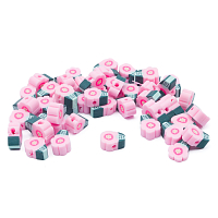 ZZ1385 Бусины из полимерной глины 'Цветы розовые', 50шт/упак, Astra&Craft