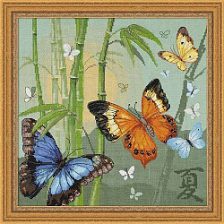 1336 Набор для вышивания Riolis 'Бабочки', 35*35 см