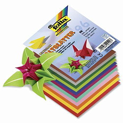 Бумага для оригами, ассорти, 80г/м², 13х13см, 96л. (9105) Folia