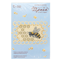 О-025 Набор для вышивания на деревянной основе 'Органайзер 'Пчела' 13*19см