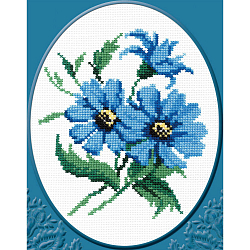 174 Набор для вышивания РС-Студия 'Синие цветочки' 20*18 см