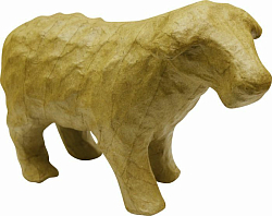 Фигурка из папье-маше, объемная, мал, овечка 23*8,2*15 см