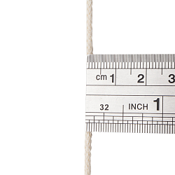Р5071 Шнур круглый плетеный, 3мм*100м, белый (хлопок 100%)