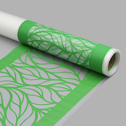 ПМР0005 Пленка матовая с рисунком 'Листья' 50мкр, цв. зеленый, 60см*9,14м +/-5%