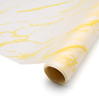 ПМР0034 Пленка матовая с рисунком 'Мрамор' 50мкр, цв. желтый, 60см*9,14м +/-5%