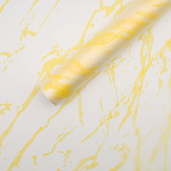 ПМР0034 Пленка матовая с рисунком 'Мрамор' 50мкр, цв. желтый, 60см*9,14м +/-5%