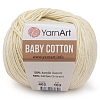 Пряжа YarnArt 'Baby Cotton' 50гр 165м (50% хлопок, 50% акрил) 402 молочный