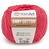 Пряжа YarnArt 'Baby Cotton' 50гр 165м (50% хлопок, 50% акрил) 423 ярко-розовый
