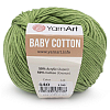 Пряжа YarnArt 'Baby Cotton' 50гр 165м (50% хлопок, 50% акрил) 440 зеленый