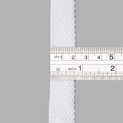 Р60331 Шнур отделочный плоский, белый, 2,3см*50м (полиэстер, хлопок)