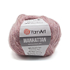Пряжа YarnArt 'Manhattan' 50гр 200м (56% металлик, 7% шерсть, 7% вискоза, 30% акрил) 909 розовый