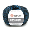 Пряжа YarnArt 'Manhattan' 50гр 200м (56% металлик, 7% шерсть, 7% вискоза, 30% акрил) 908 темная бирюза