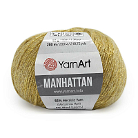 Пряжа YarnArt 'Manhattan' 50гр 200м (56% металлик, 7% шерсть, 7% вискоза, 30% акрил) (902 желтый)
