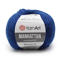 Пряжа YarnArt 'Manhattan' 50гр 200м (56% металлик, 7% шерсть, 7% вискоза, 30% акрил) (914 синий)