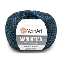 Пряжа YarnArt 'Manhattan' 50гр 200м (56% металлик, 7% шерсть, 7% вискоза, 30% акрил) (908 темная бирюза)