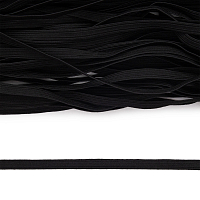 Тесьма эластичная, 7 мм (100 м), (продежка) черная (С1121/1)