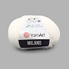 Пряжа YarnArt 'Milano' 50гр 130м (8% альпака, 20% шерсть, 8% вискоза, 64% акрил) 851 белый