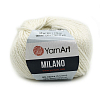 Пряжа YarnArt 'Milano' 50гр 130м (8% альпака, 20% шерсть, 8% вискоза, 64% акрил) 852 молочный