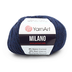 Пряжа YarnArt 'Milano' 50гр 130м (8% альпака, 20% шерсть, 8% вискоза, 64% акрил)