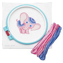 220 Набор для вышивания Hobby & Pro Kids 'Розовый слоненок' 19*18см